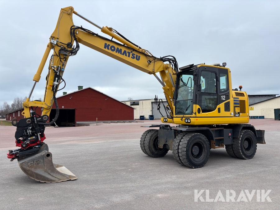 Grävmaskin / Hjulgrävare Komatsu PW148-10 med rotortilt
