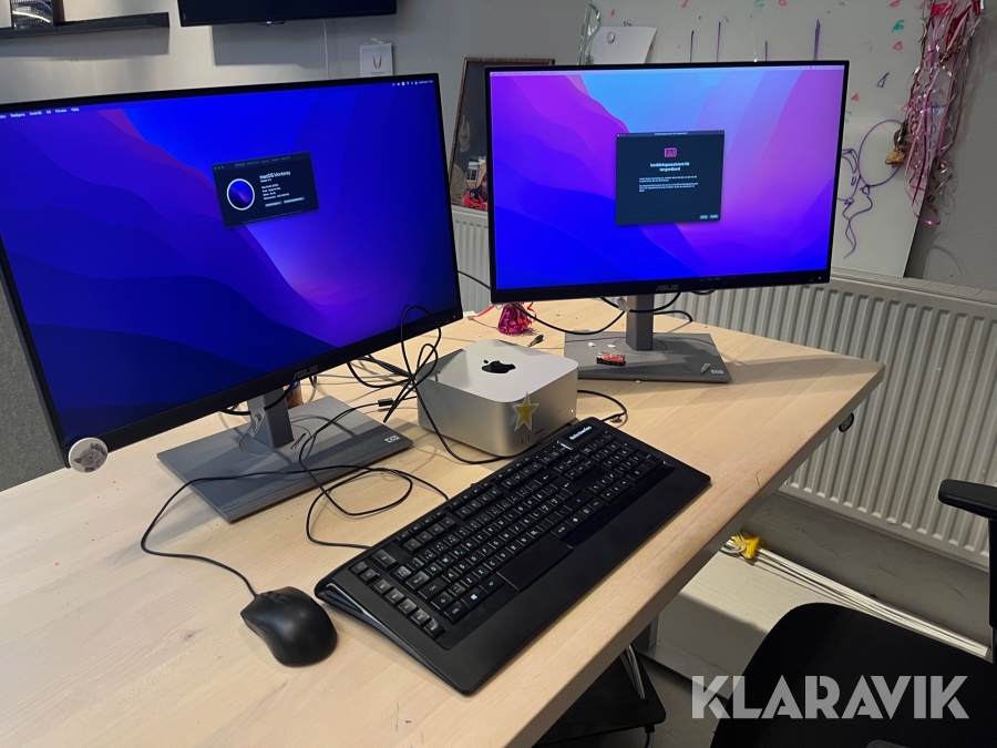 Mac studio + 2 monitorer Apple M1 Max 64 GB