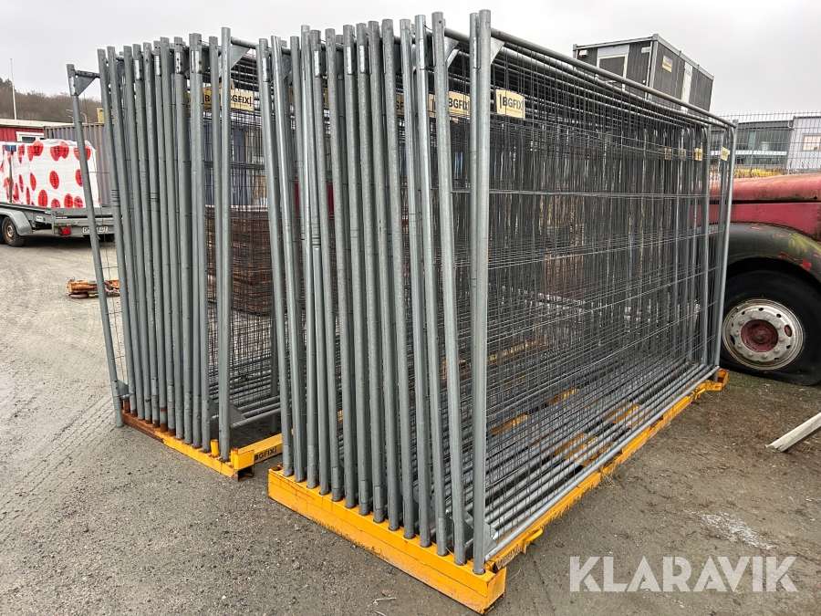 Byggstaket BGFIX med ställ & fötter ca 49 st