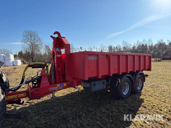 Lastväxlarvagn Bigab 12-15 med flak