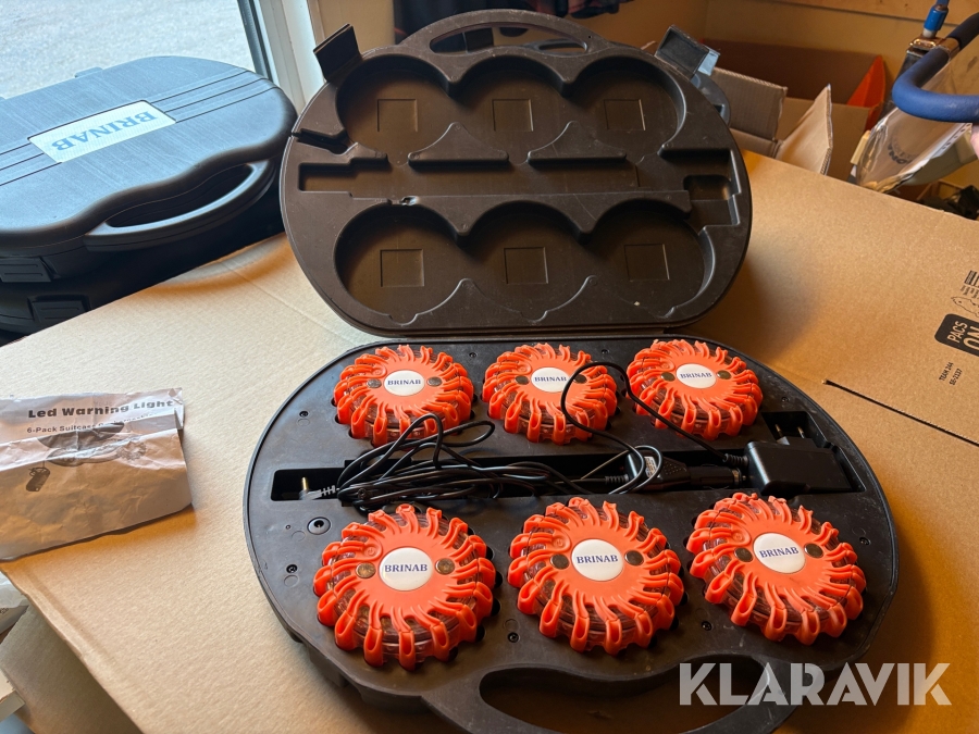 Varningslampor uppladdningsbara 3 st väskor