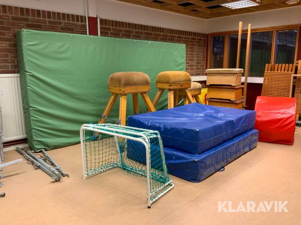 Stort parti gymnastikredskap