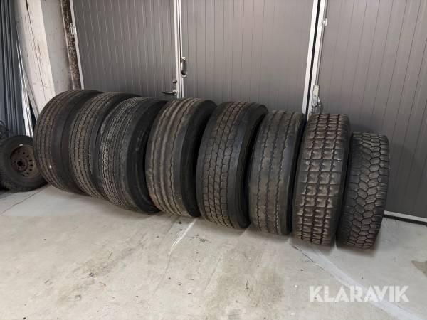 Parti med lastbilsdäck