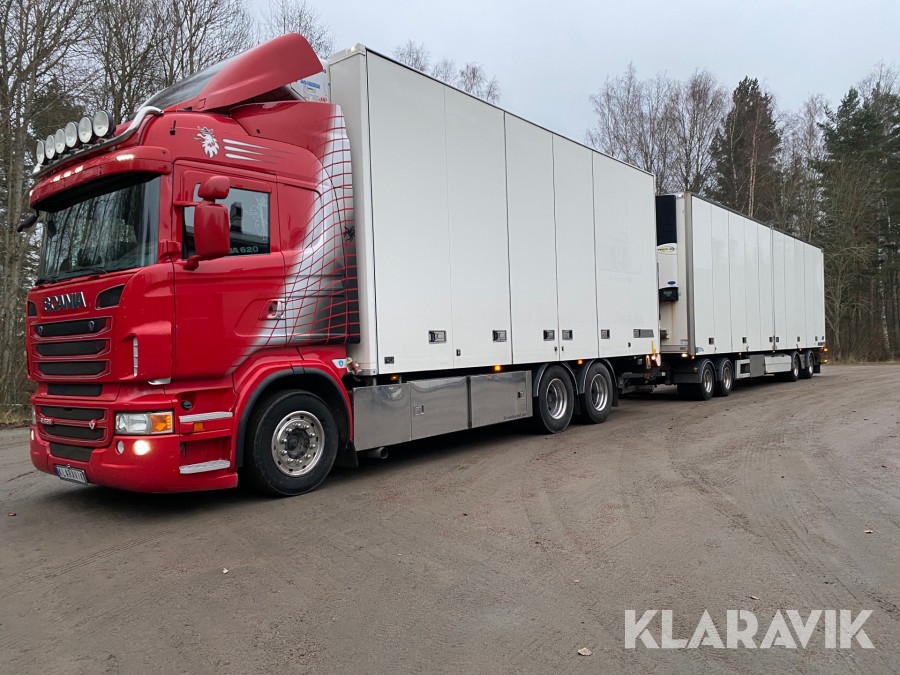 Lastbil Scania R620 med NTM släp