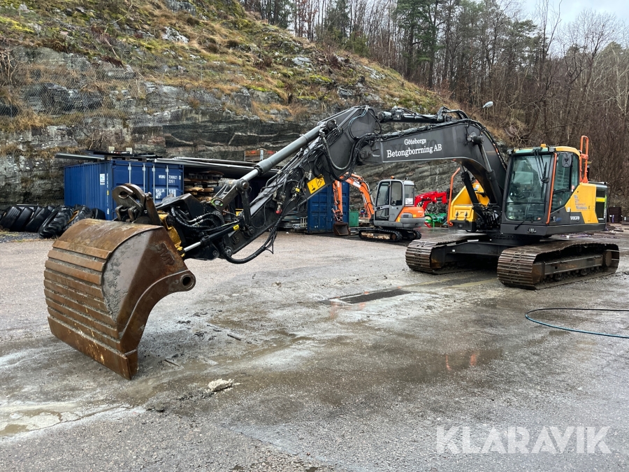 Grävmaskin Volvo EC220EL med grävsystem, tiltrotator & skopa