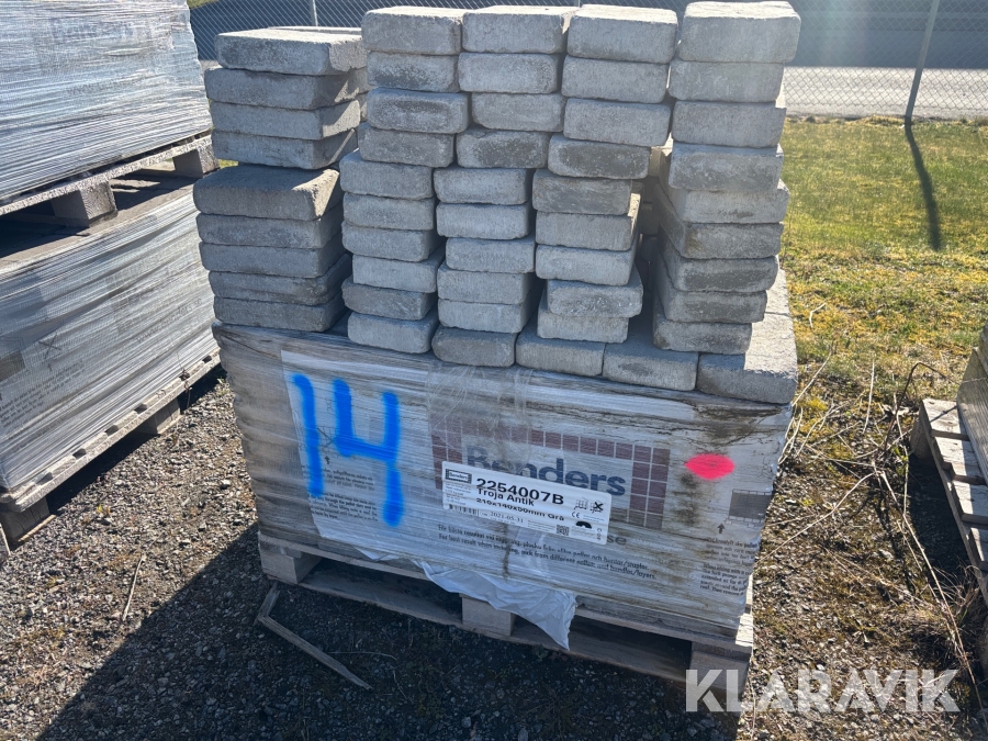 Marksten Benders Troja antik 210x140x50mm grå