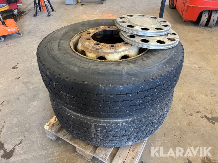 Däck på fälg Dunlop Scania