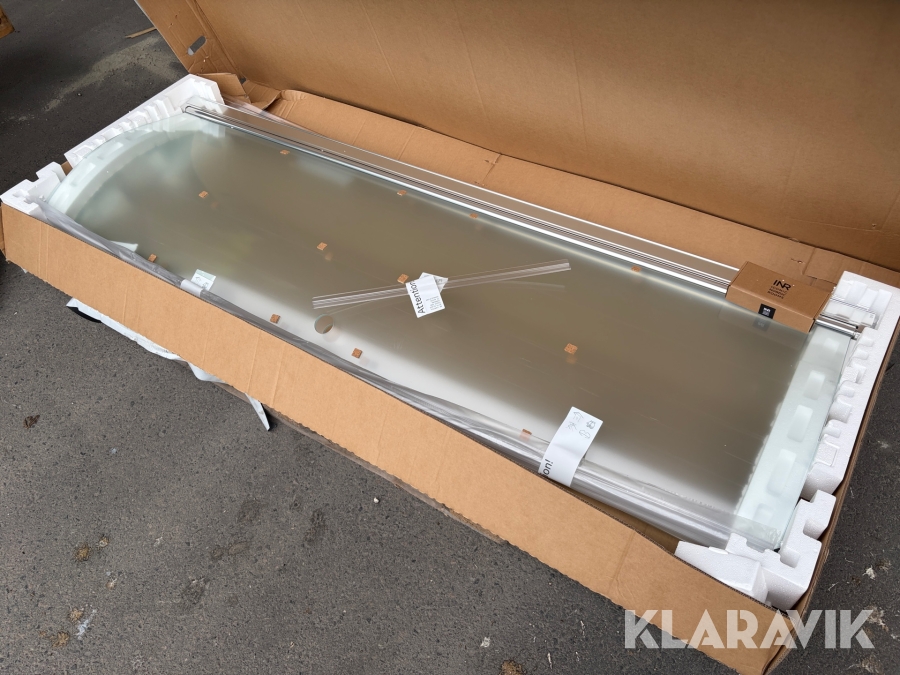 Duschvägg INR Linc Niagara 800x800, frostat