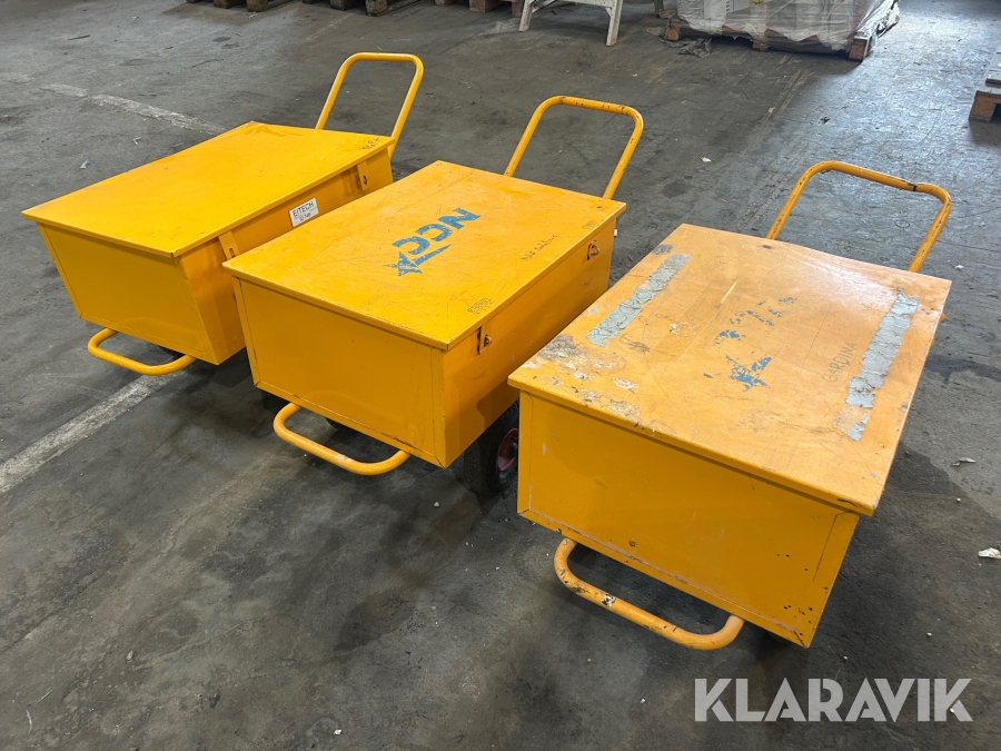 Verktygsvagnar Hörby Bruk 150 liter 3 st