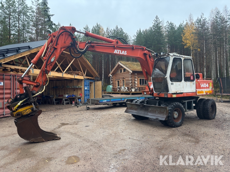 Grävmaskin Atlas 1404 med redskap