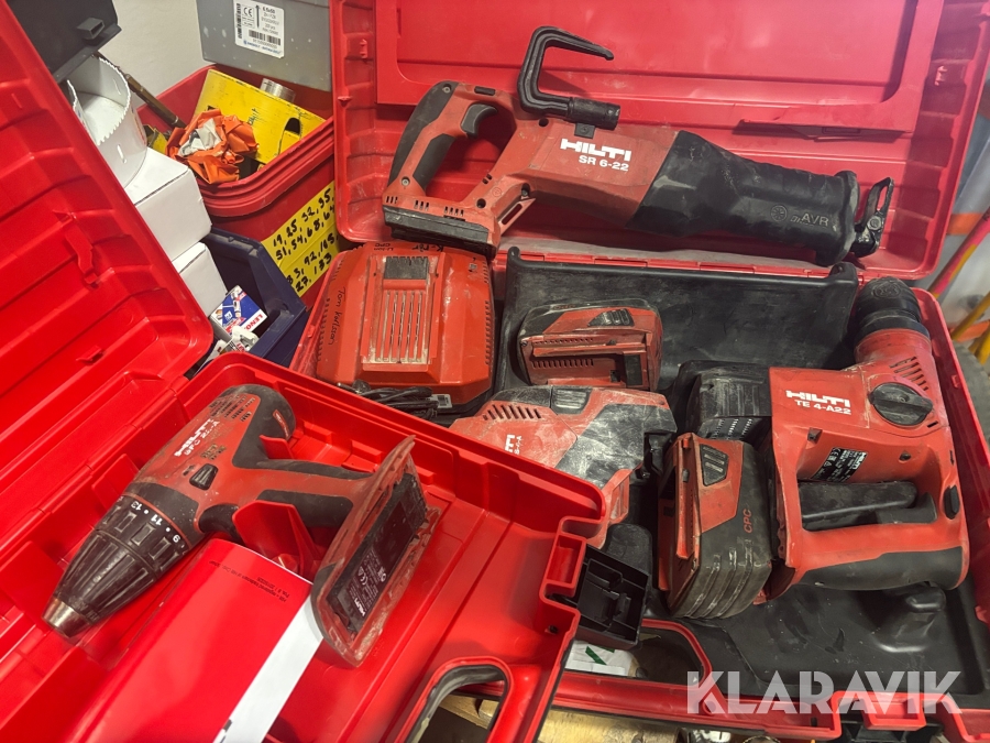 Verktygskit Hilti med batteri och låda