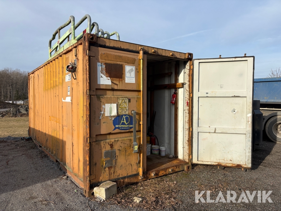 Container 20 fots med innehåll