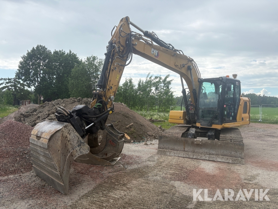 Grävmaskin CAT 313 Next Gen med GPS & tiltrotator