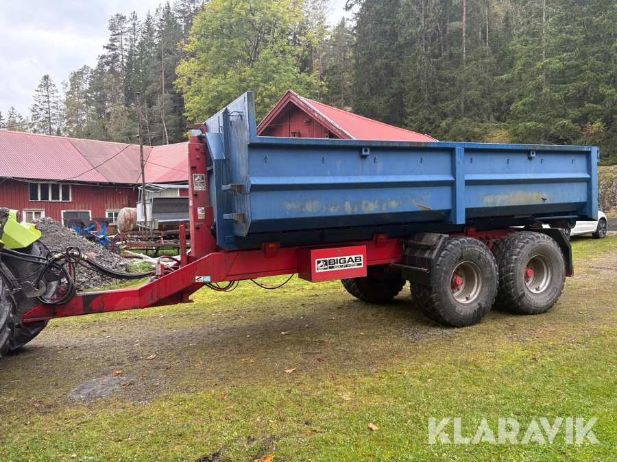 Lastväxlarvagn Bigab 20-24 med 15m3 flak