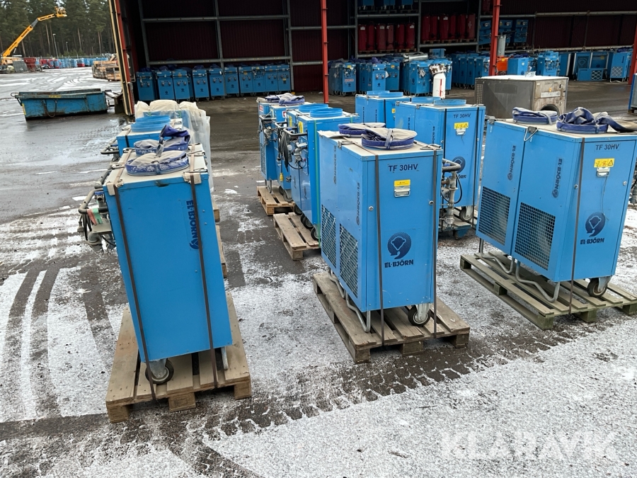 Paket med 18st hetvattenfläkt El-Björn TF30HV-F