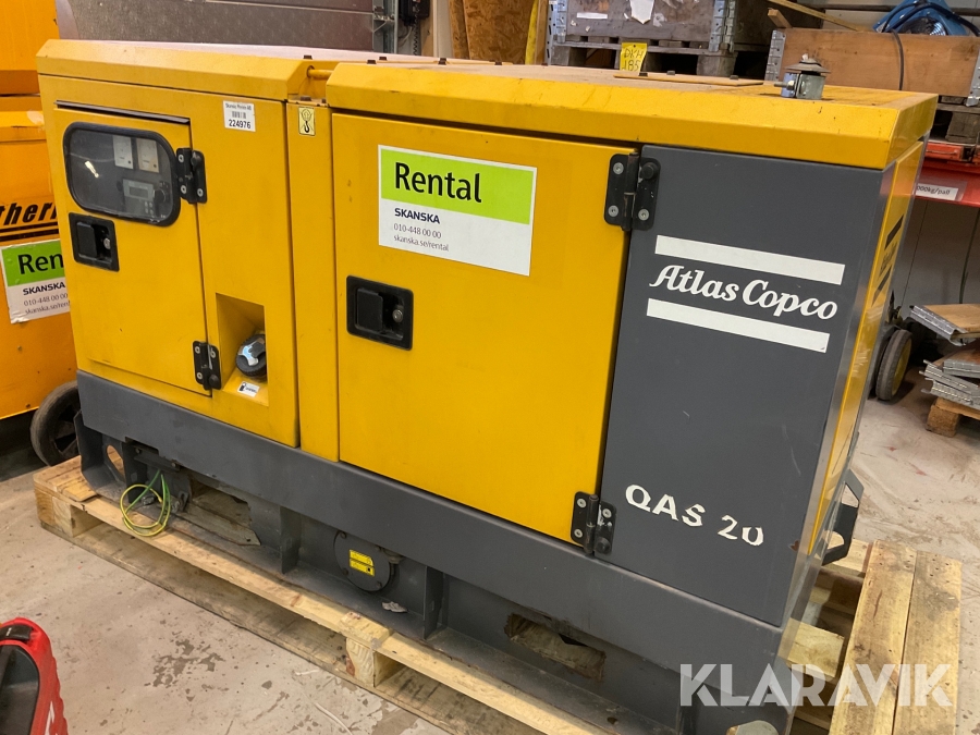 Dieseldrivet elverk Atlas Copco Qas20