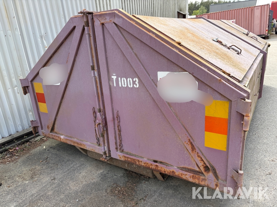 Lastväxlarcontainer / sopcontainer, Lidingö, Klaravik aukti