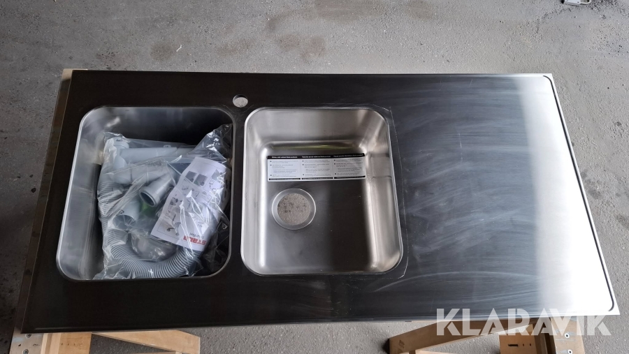 Diskbänk STALA med vattenlås