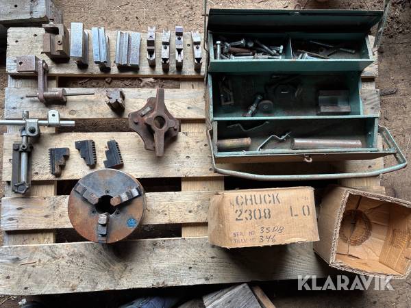 Chuck till svarv och diverse tillbehör