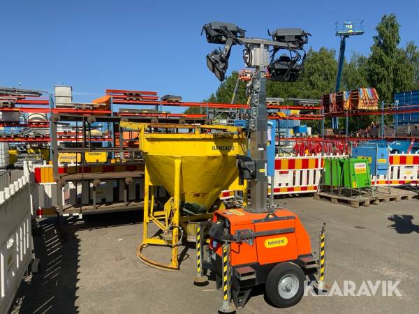 Belysningsmast på hjul 7m Generac 7M ROT-LEDPLEJD