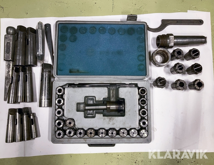 Cyldindrisk hylschuck, konisk hylschuck och diverse morsekonor