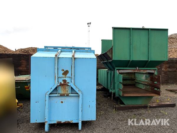 Komprimator med container