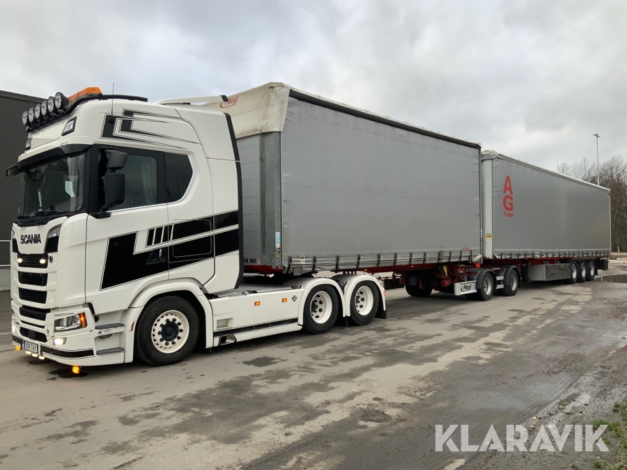 Dragbil med Link och Trailer Scania S 580 6x2