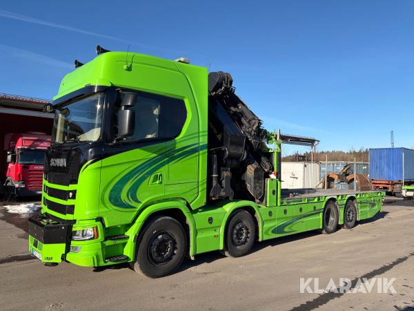 Kranbil Scania NG S580 V8 8x2 Palfinger kran