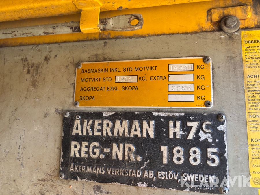 Grävmaskin Åkerman H7c