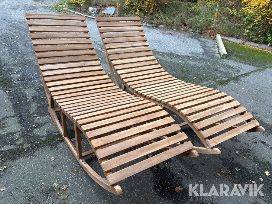 Trädgårdsmöbel i teak 2st