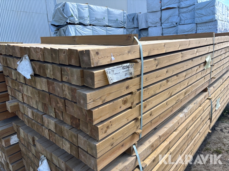 Stolpar 70x70 Runda hörn impregnerade 359,4Lpm