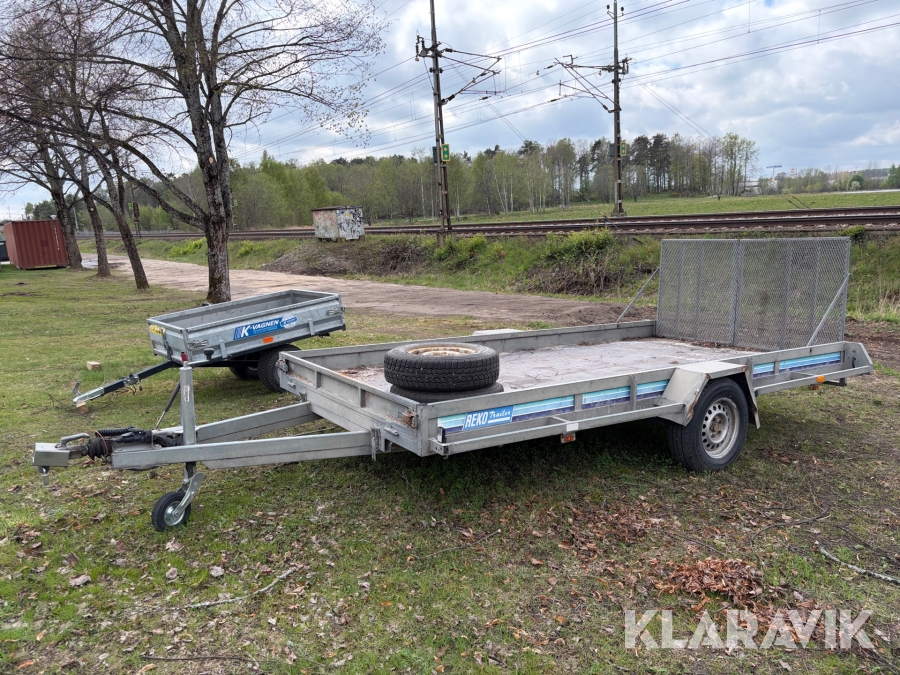 Personbilssläp Rekotrailer VV-SL med fällbara baklämmar