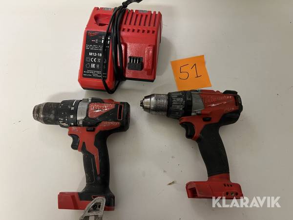 Skruvdragare Milwaukee M18 FDD,M18 CBLDD 2st