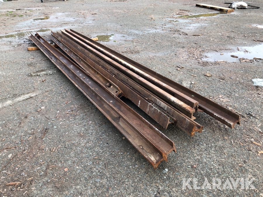 Järnvägsräls ca 6m 8 st