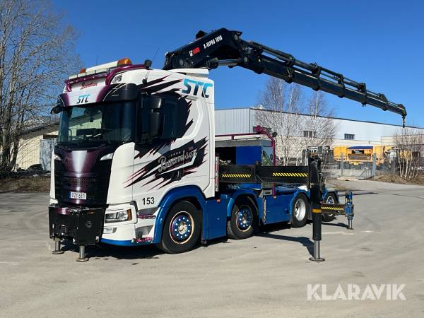 Kranbil Scania R520 8x2 16.4 med kran Hiab X-Hipro 1058EP-6