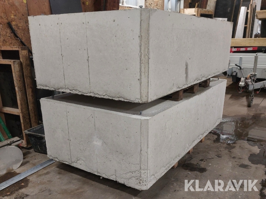 Flytkropp till brygga av betong 2400x1300x650mm 2st