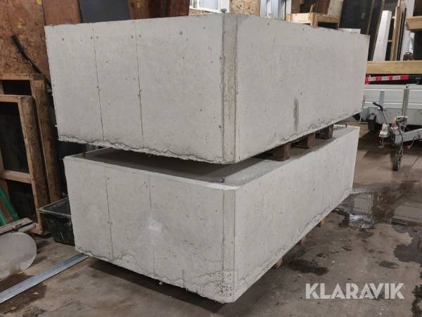 Flytkropp till brygga av betong 2400x1300x650mm 2st