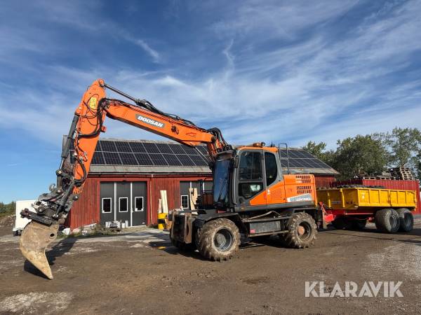 Grävmaskin Doosan DX140W med Oilquick
