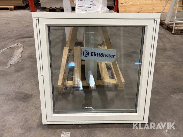 3-glas fönster Elitfönster 980x980mm aluminiumbeklätt