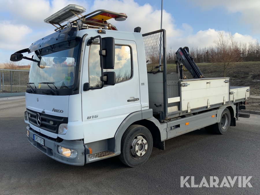 Lastbil Mercedes-Benz Atego 816 med kran