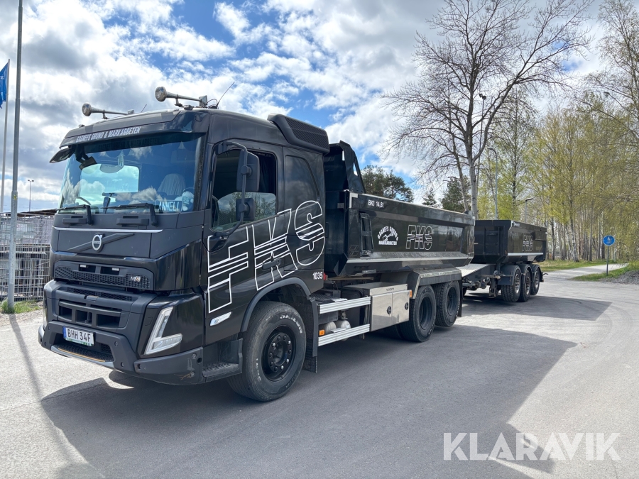 Tippbil med släp Volvo FM 64R 