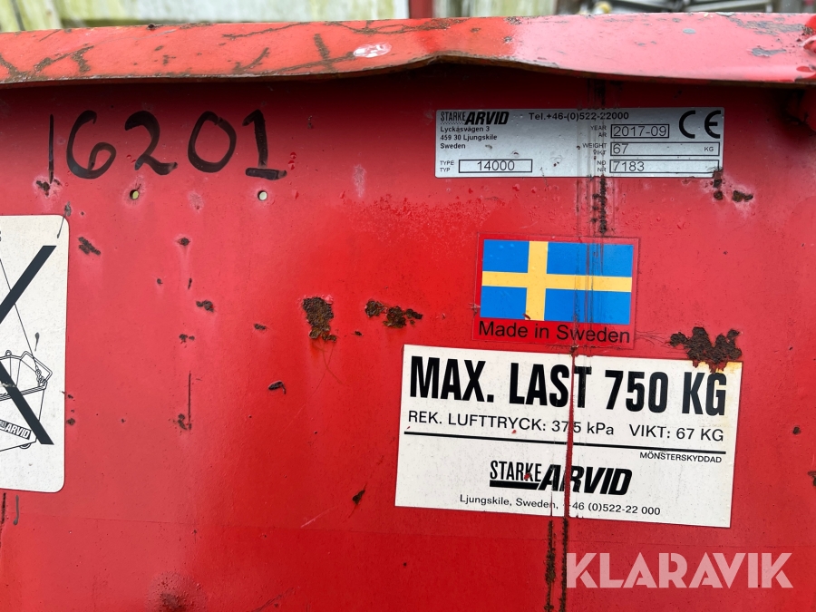 Fodervagn Starke Arvid 14000