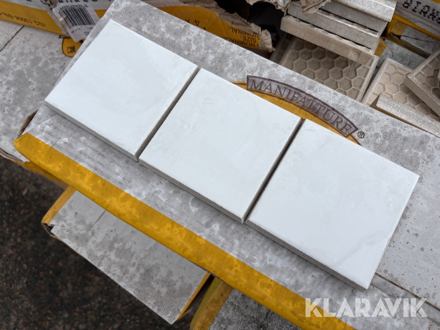 Kakel In Bianco ca 25kvm vit blank