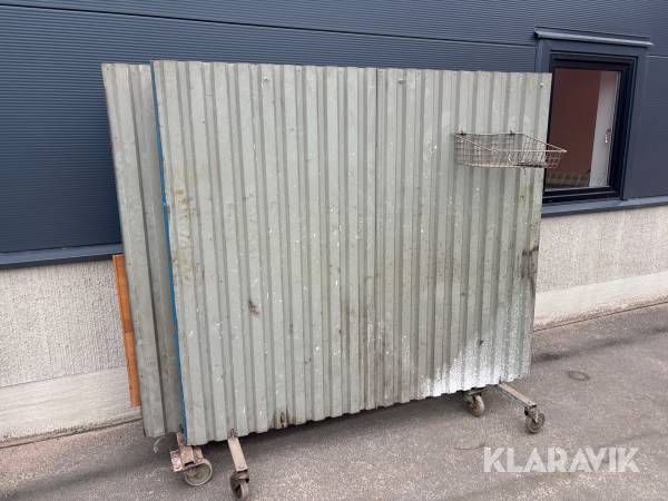 Skärmväggar korrugerad plåt - 2 st