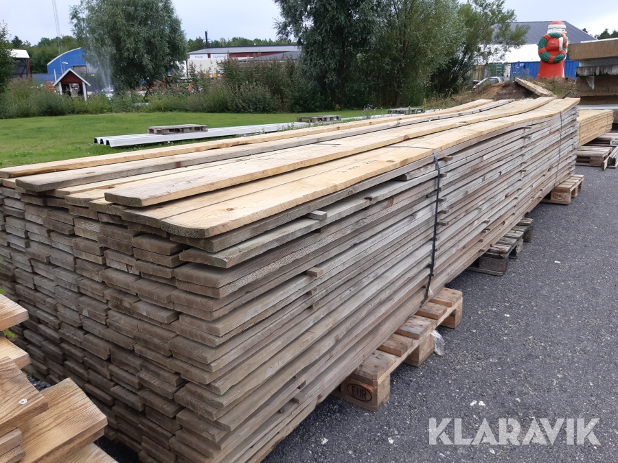 Tryckimpregnerat virke, ca. 1000 lpm 125 x 20 mm