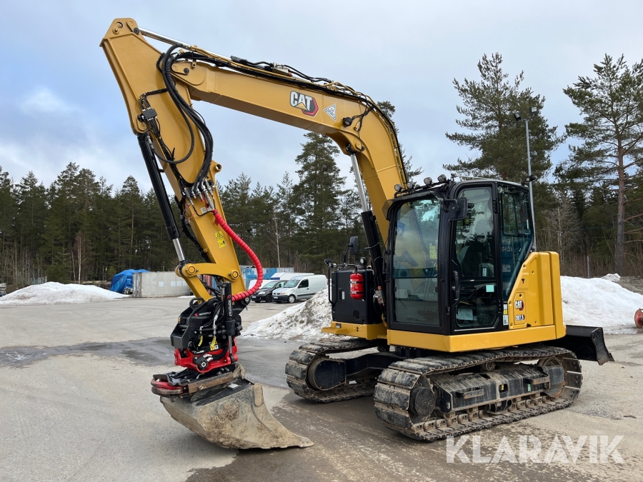 Grävmaskin CAT 307,5 next generation med redskap 7 st
