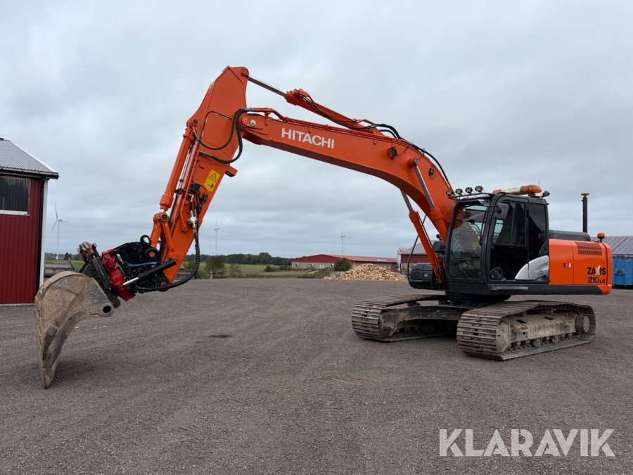 Grävmaskin Hitachi ZX210LC-5B med GPS, tiltrotator och skopa
