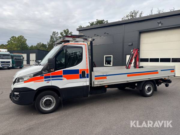 Flakbil Iveco Daily 35-130 Chassi Cab 2.3 med kran