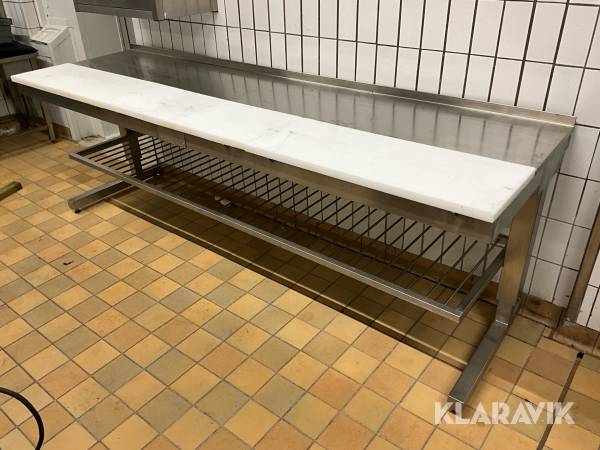 Styckbänk Sibola M-2700 rostfri med löstagbara skivor