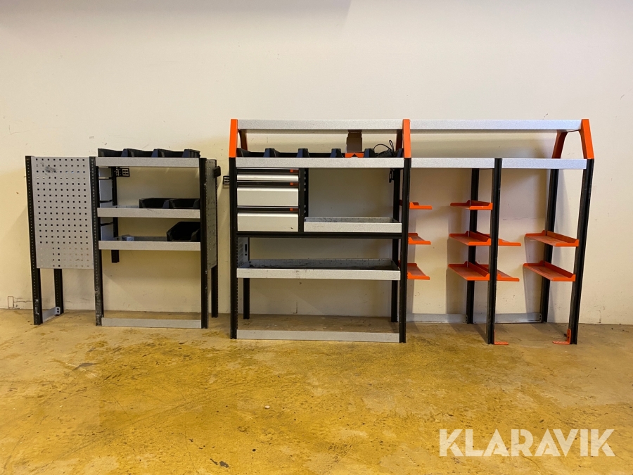 Skåpbilsinredning Work System med innehåll